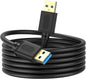 USB 3.0 Male to Male Cable 6Ft,Usb to USB Cable with Gold-Plated Connector for Hard Drive Enclosures, DVD Player, Laptop Cooler (6Ft/1.8M)